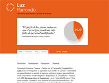 Tablet Screenshot of luzparrondo.com